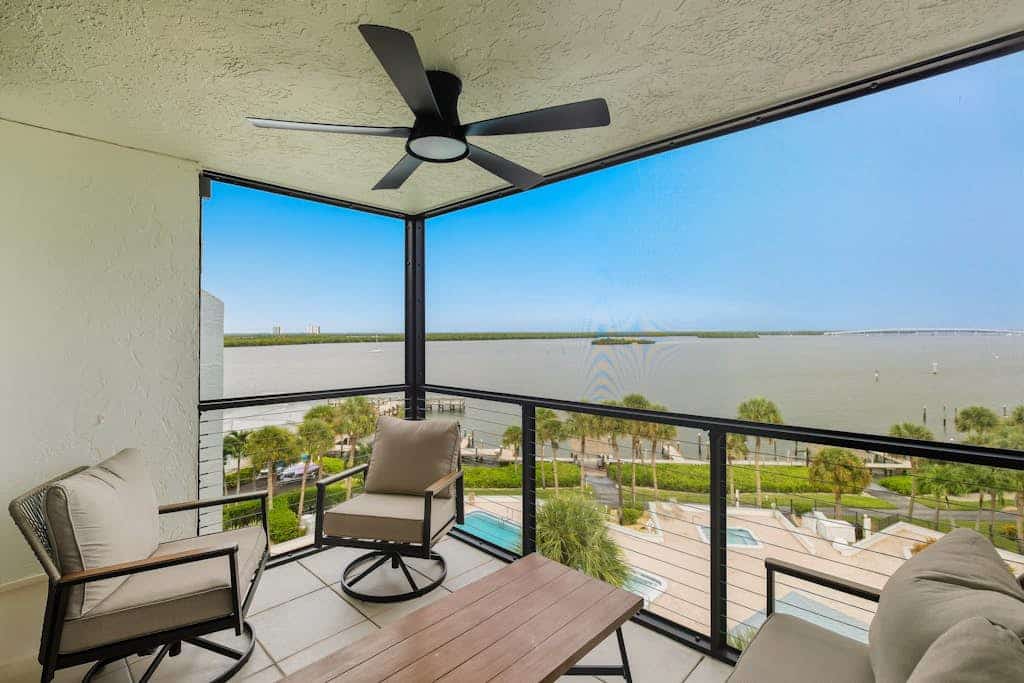 Panoramic water views, pools, pool spa, tennis courts, and steps away from Gulf