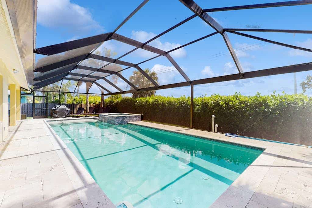 Coastal home with private, heating optional pool, lanai, and internet