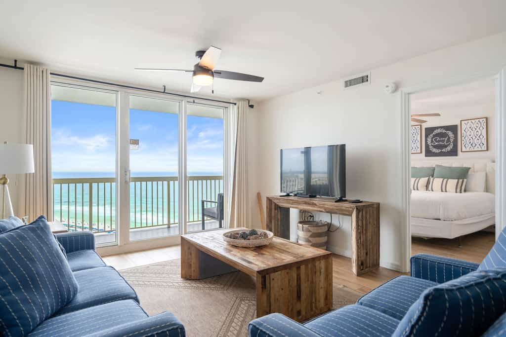 Gulf front condo with resort amenities, steps to the beach