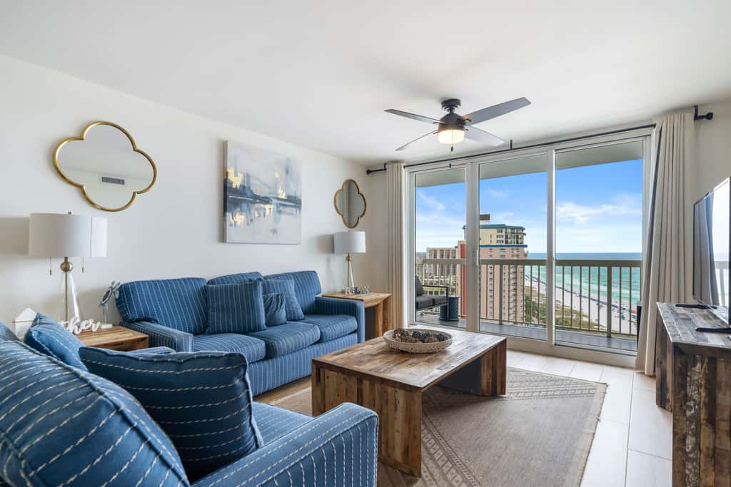 Gulf front condo with resort amenities, steps to the beach