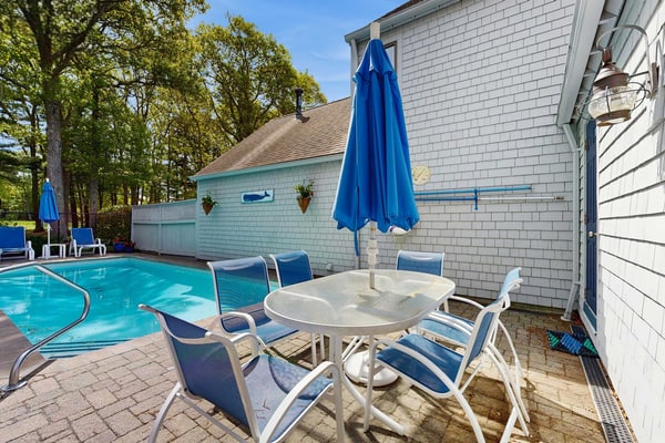 Golf course-front townhouse with private heated pool & poolside patio