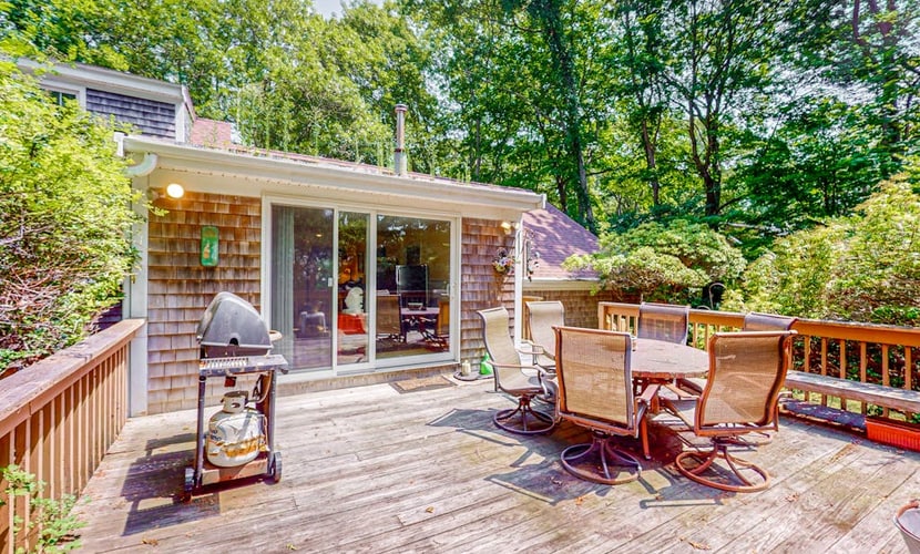 Spacious home near the beach with deck, W/D, AC, & central location