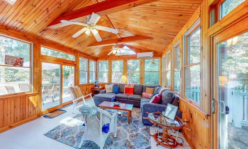 Coastal home w/ central AC & fenced yard - five-minute walk to Earle Road Beach