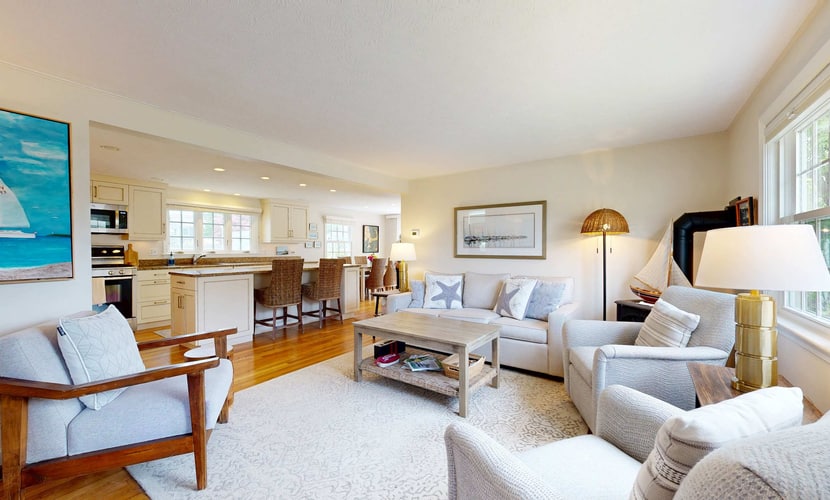 Inviting duplex with central AC, grill, firepit, & walk to beach