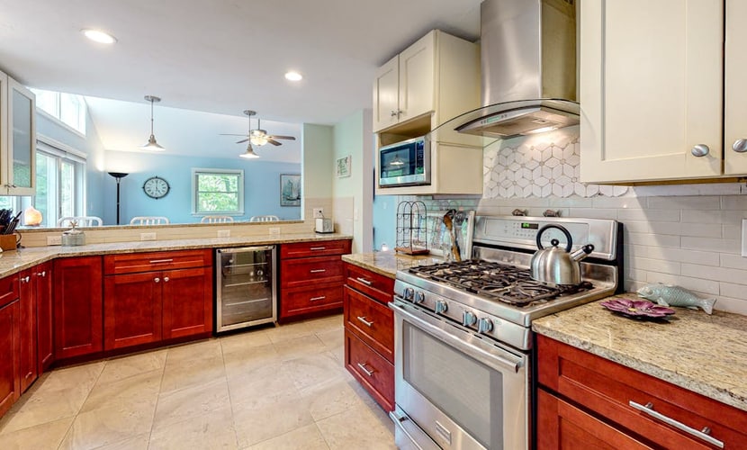 Dog-friendly home with great deck & association beach on Mashpee Pond