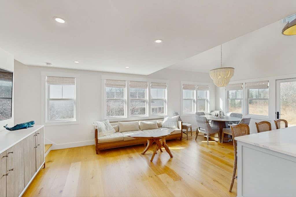 Newly built, bayview house steps from the beach with spacious deck, W/D & grill