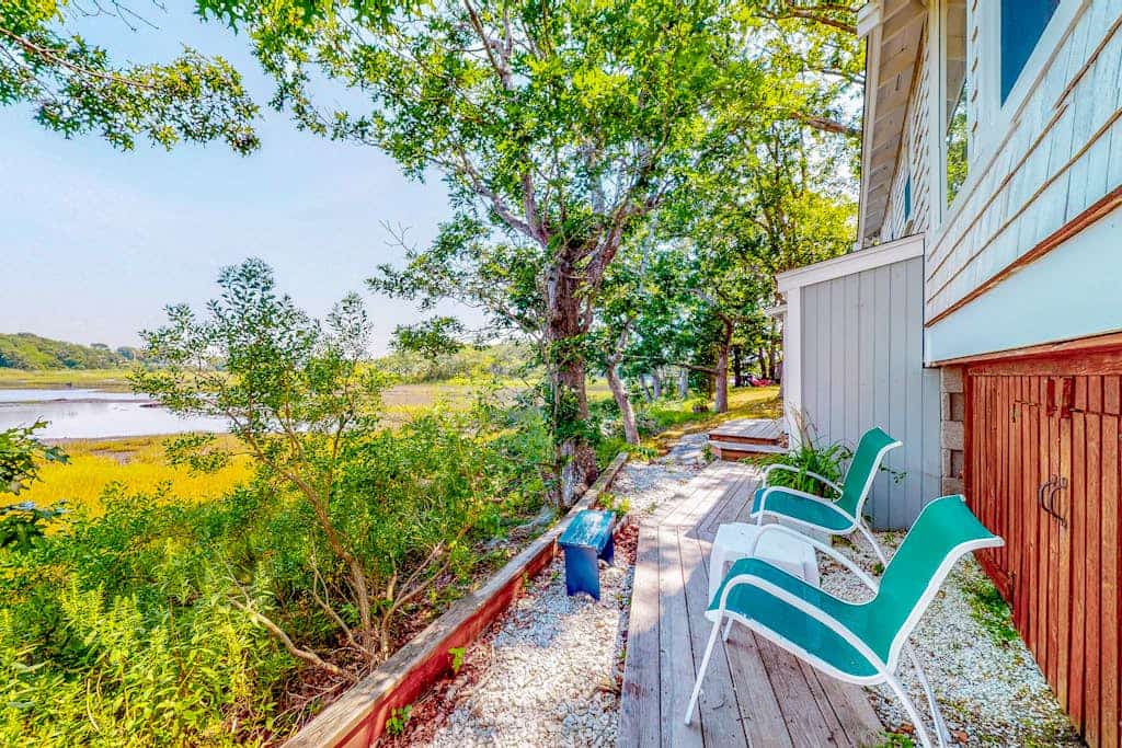 Stunning home on the bay with fantastic views, central AC, W/D, & water access