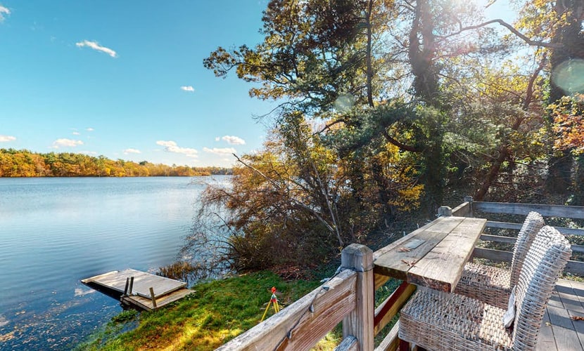 Lakefront home with private dock, deck, & lovely view - short drive to the cape