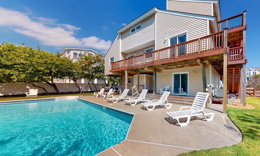 Dog-Friendly, Ocean View Beach Retreat w/Private Outdoor Pool, Decks & A/C