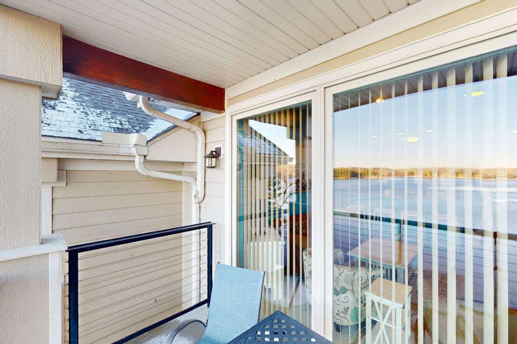 Coastal lakefront basecamp at Delton Grand with resort pools & beaches