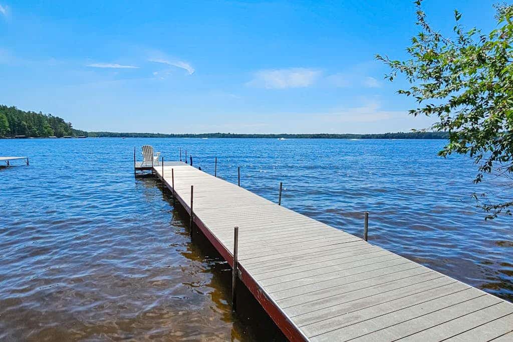 New listing - lakefront home with views, dock, fireplace, foosball, deck, & W/D
