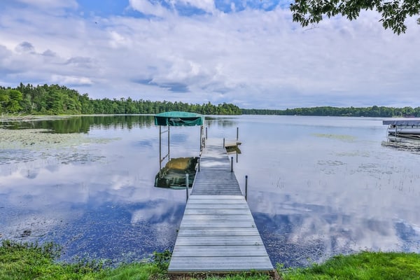 Private waterfront home with dock, kayaks, firepit, & open layout - dog-friendly