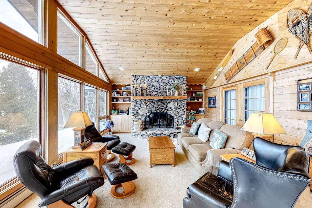 Dog-friendly and secluded lakefront gem with a full bar, private dock, and views