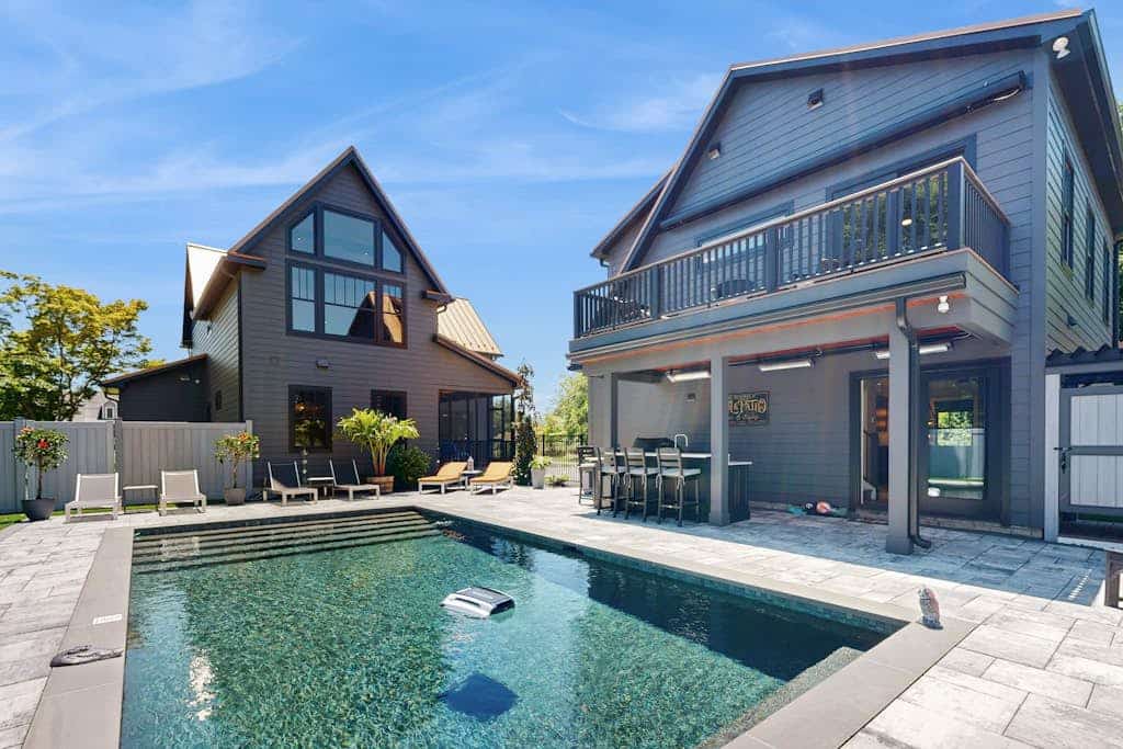 Town of Lewes home with private pool, patio and balcony