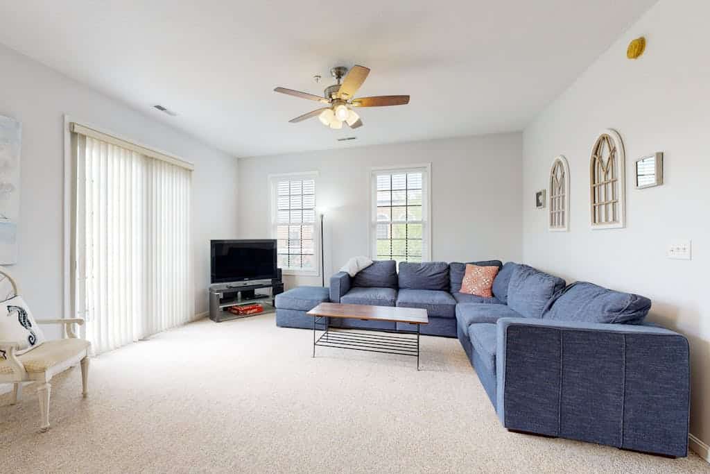 Village of Five Points condo with pool, gym, and tennis access