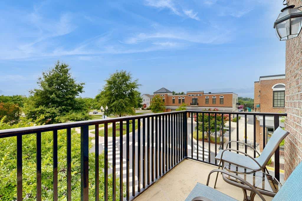 Village of Five Points condo with pool, gym, and tennis access