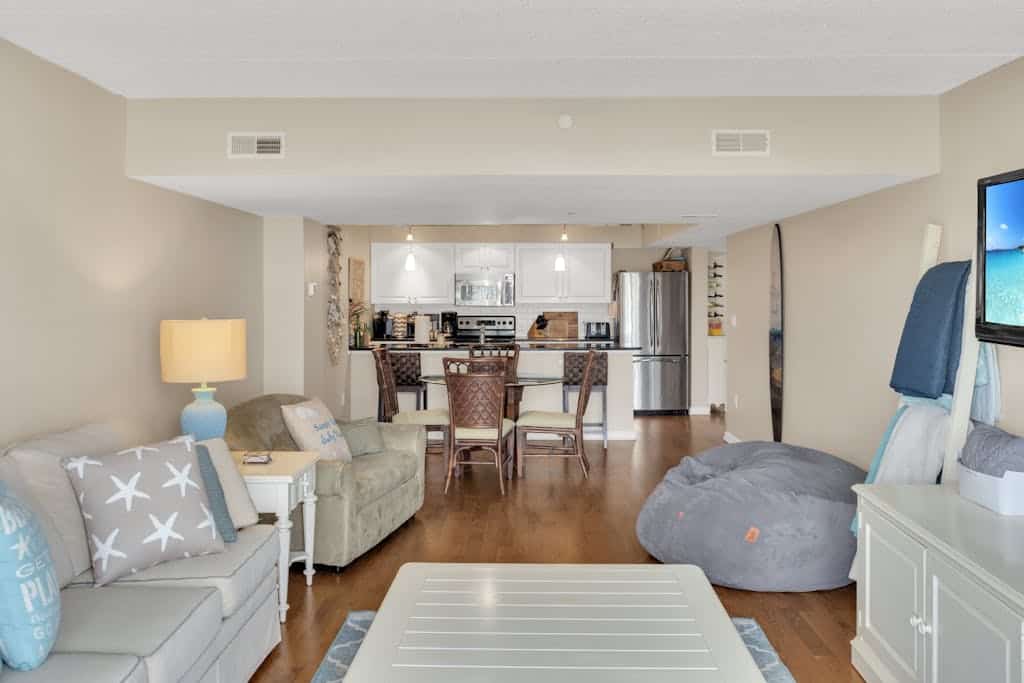 Town of Dewey Beach condo with marina views, pool, balcony