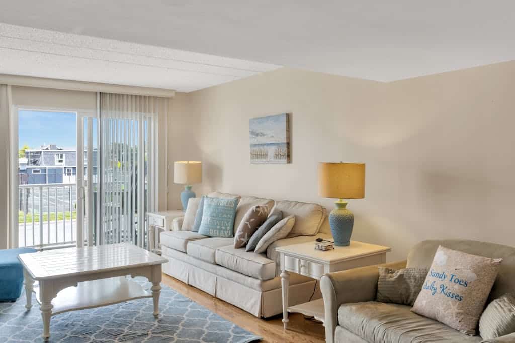 Town of Dewey Beach condo with marina views, pool, balcony