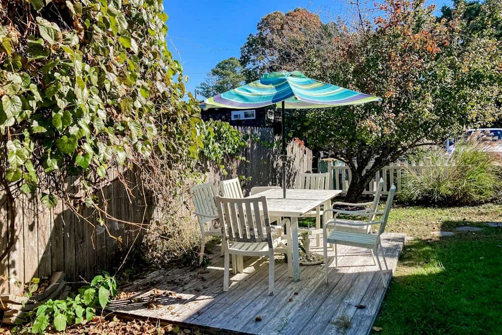 Town of Rehoboth Beach home in a great location with yard and 3-season room