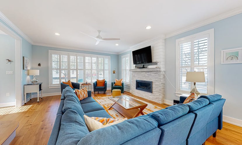 Coastal Elegance: Retreat Two Blocks from the Sand