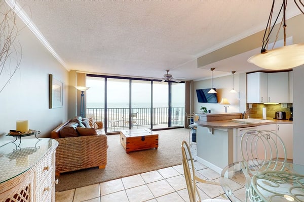 Oceanfront Sea Colony condo with pool & hot tub, ocean view, & free WiFi