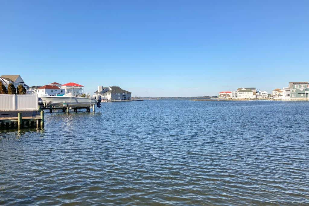 West Fenwick waterfront dream with stunning rooftop deck views, dock & firepit