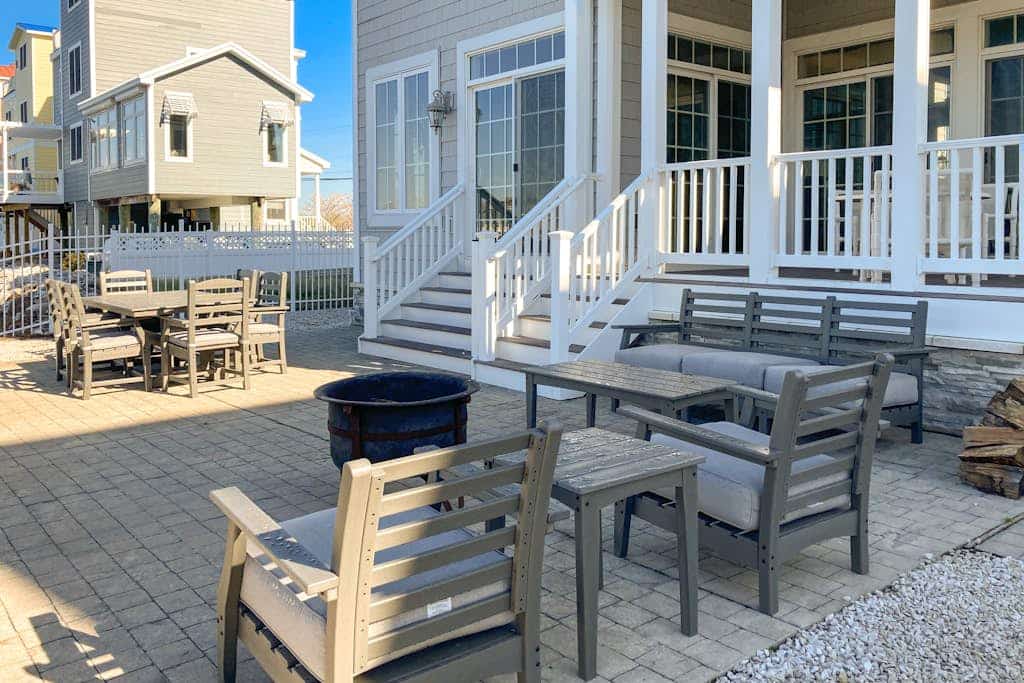 West Fenwick waterfront dream with stunning rooftop deck views, dock & firepit