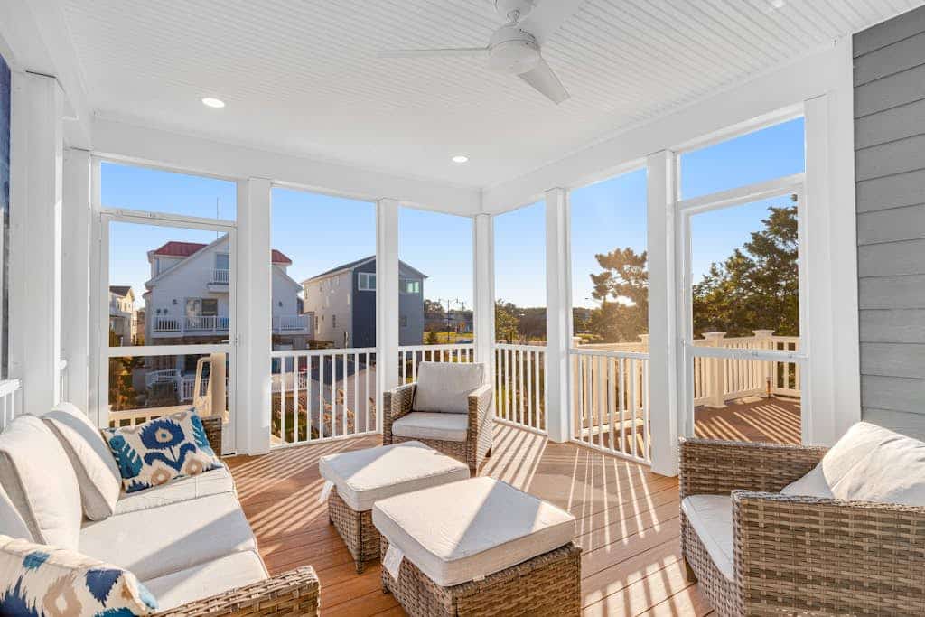 Town of Bethany Beach home with a fireplace & outdoor living - near beach