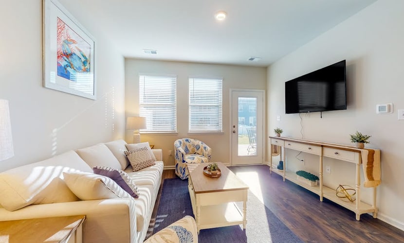 Ocean View Beach Club townhome with WiFi, private patio, shared pool, & sauna