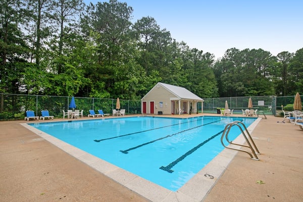 Peaceful single family home with shared pool and sports courts access