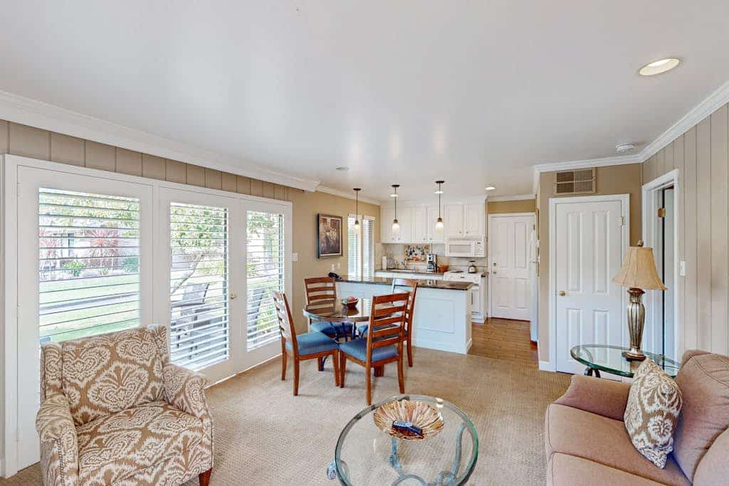 Morning light floods through your golf course-view windows as you sip coffee in this freshly remodeled Silverado condo. Two separate king suites with connecting door give couples their own space, while the shared pool beckons just across the lawn. Four can gather here comfortably. The Silverado Market & Bakery sits 0.1 miles away, with Del Dotto's wine caves and Napa Valley Tasting Barn both under a mile. You're perfectly positioned where the Silverado Trail meets world-class wine country.