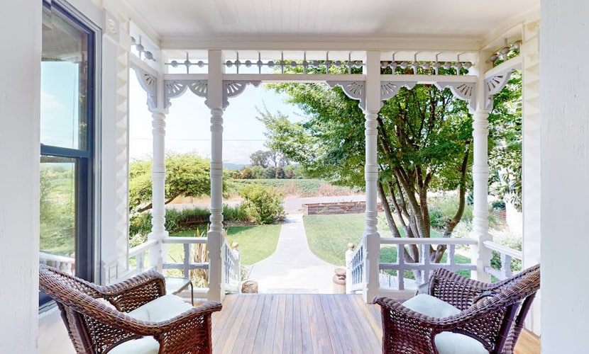 An 1895 Victorian turret door opens to wine country magic at this Magnolia Ranch cottage. Sip morning coffee on the gingerbread-trimmed porch as vineyard rows stretch to distant mountains. This colorful 2-bedroom retreat sleeps 4 amid crown molding and original hardwood floors. Just 1.3 miles from Healdsburg Plaza's tasting rooms and SingleThread. Set on a working vineyard, you'll enjoy the authentic Alexander Valley wine country experience.