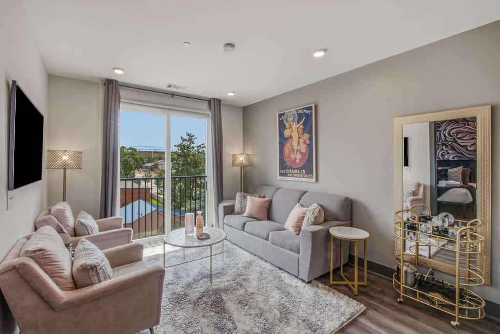 Classy Condo Stay with Rooftop Deck and Gym Access