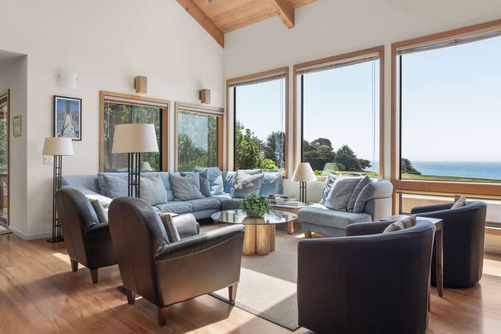 Relax in a spacious, warm and inviting respite that beckons you to relax and soak in the panoramic views and vibes of The Sea Ranch’s natural untouched splendor from both inside and out.
