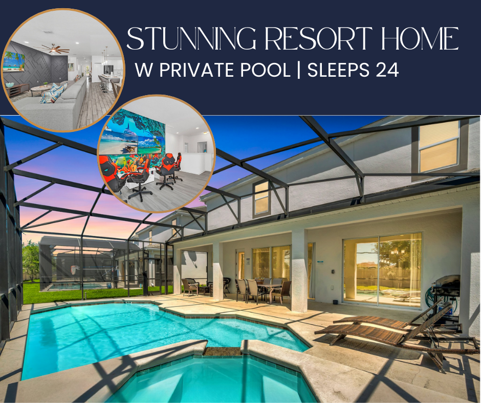 Luxury Villa: Pool, Cinema, BBQ & Near Disney