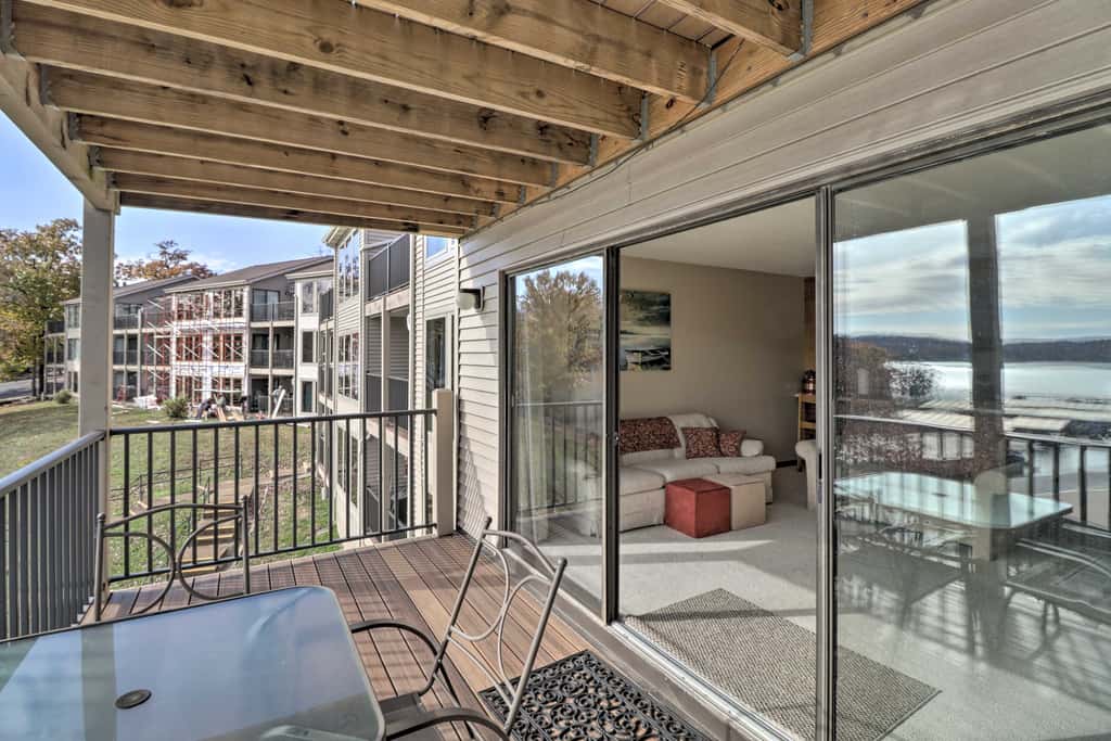 Pool + Fishing Docks: Couple's Lake Ozark Condo