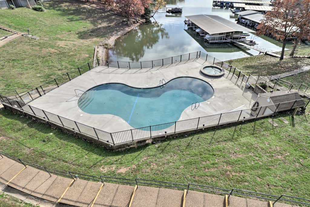 Pool + Fishing Docks: Couple's Lake Ozark Condo