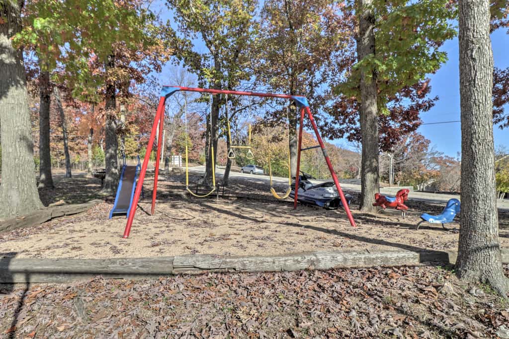 Pool + Fishing Docks: Couple's Lake Ozark Condo