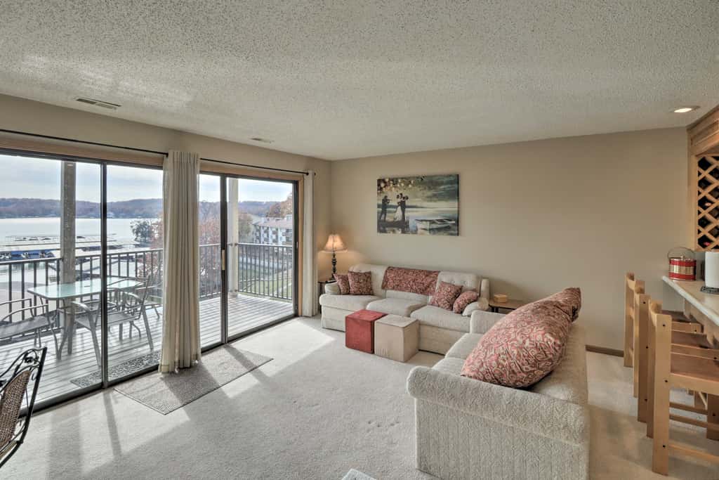 Pool + Fishing Docks: Couple's Lake Ozark Condo