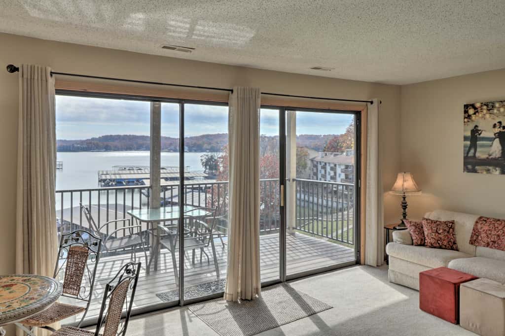 Pool + Fishing Docks: Couple's Lake Ozark Condo