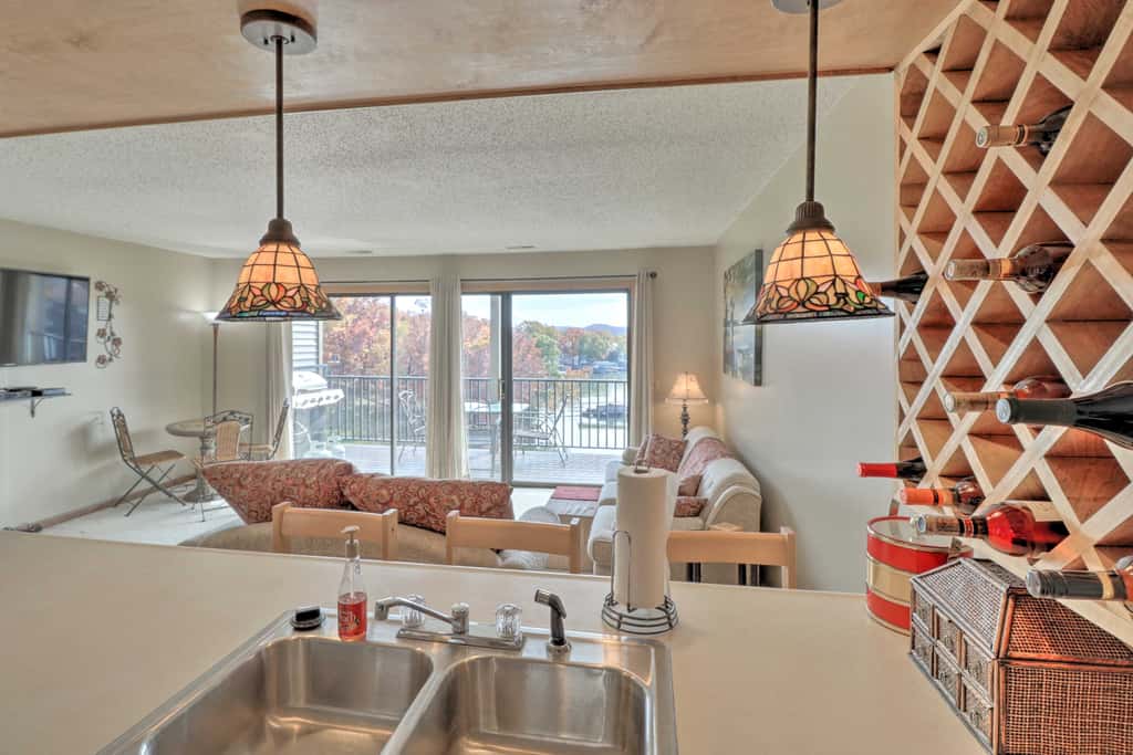 Pool + Fishing Docks: Couple's Lake Ozark Condo