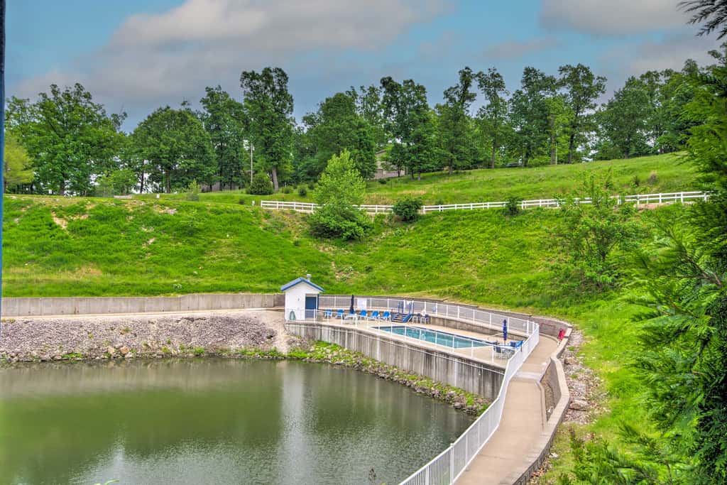 Boat Slip & Pool! Waterfront Lake Ozark Escape