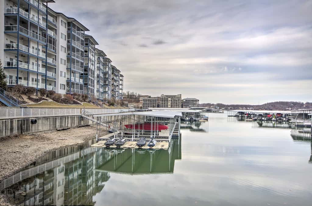 Boat Slip & Pool! Waterfront Lake Ozark Escape