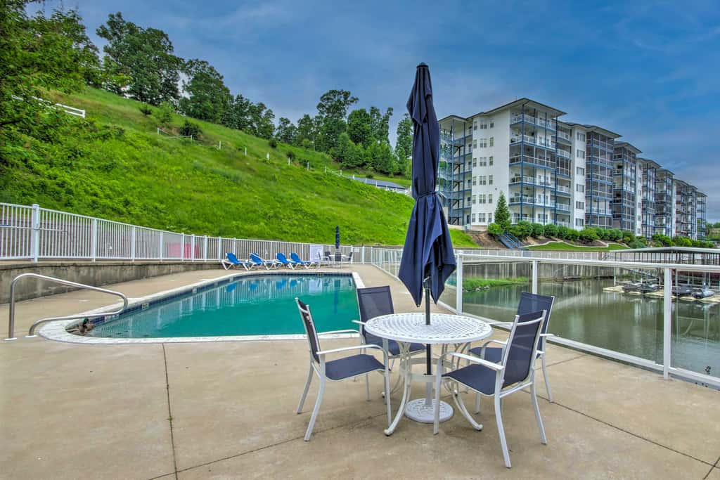 Boat Slip & Pool! Waterfront Lake Ozark Escape