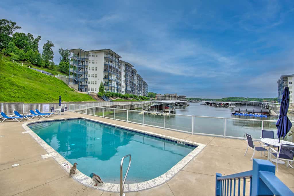 Boat Slip & Pool! Waterfront Lake Ozark Escape