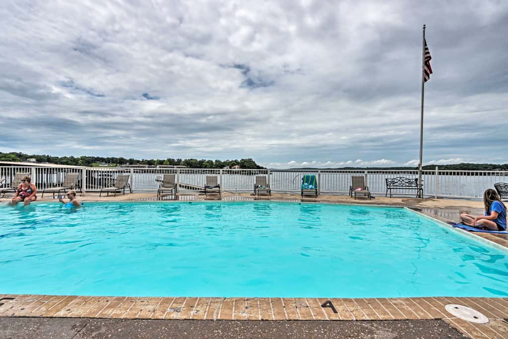 Relax Poolside! Lakefront Osage Beach Retreat