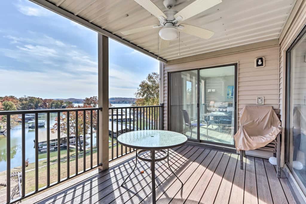 Fireplace & Water Views: Lake Ozark Condo!