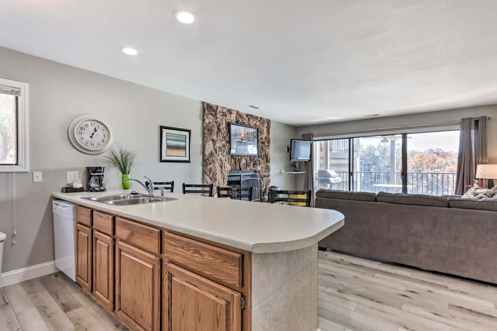 Fireplace & Water Views: Lake Ozark Condo!