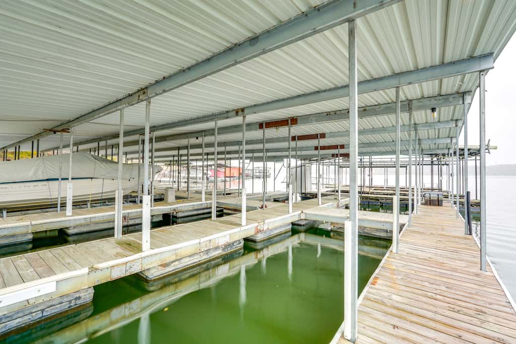 Private Boat Dock: Lakefront Cabin in Camdenton