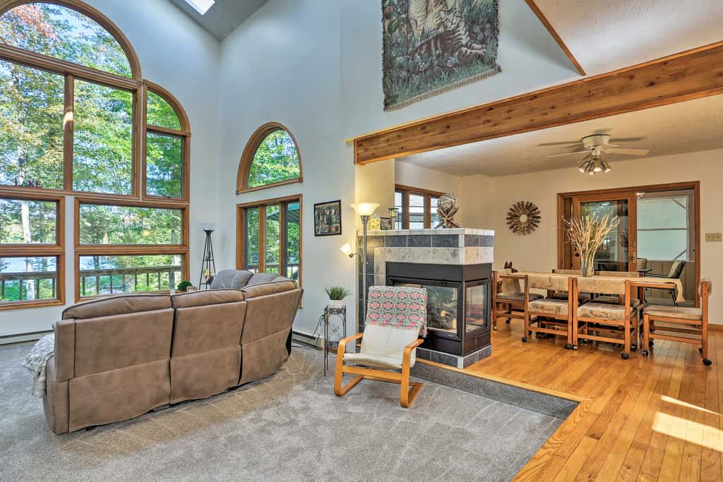 Pocono Lake Paradise w/ Private Beach & Dock!